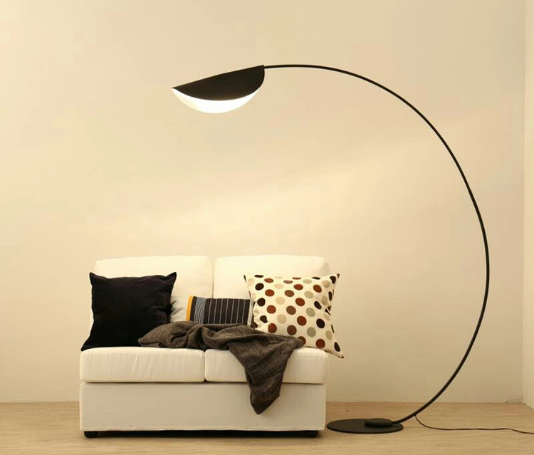 Modern Nordic Fancy Unique Big Arc Wrought Iron LED Floor Lamp for Living Room Bedroom Study