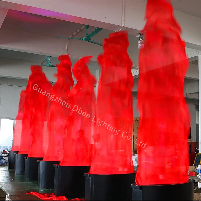 RGB 60W LED Silk Flame Simulated Fire Machine LED Colorful 1.8 Meter High Silk Flame Effect Lights