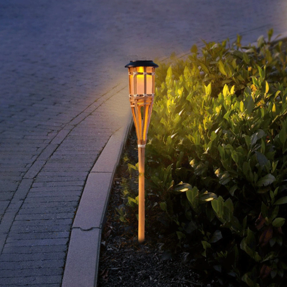 Waterproof Landscape Bamboo LED Solar Flame Light