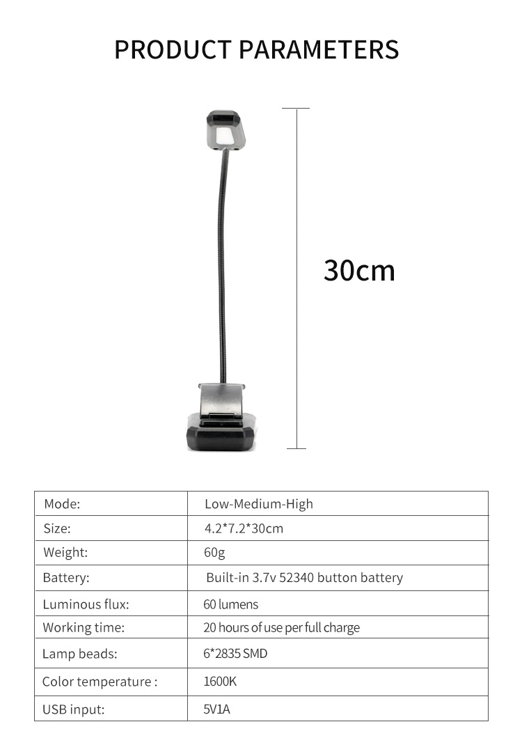 Reading Light, Rechargeable Book Light for Reading in Bed